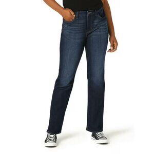 Lee Women's Midrise Straight Jean, Size 18, Mid Rise, Regular Fit, Straight Leg